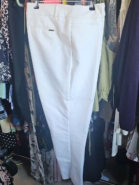 Anne Klein White Dress Pants with Logo Tag